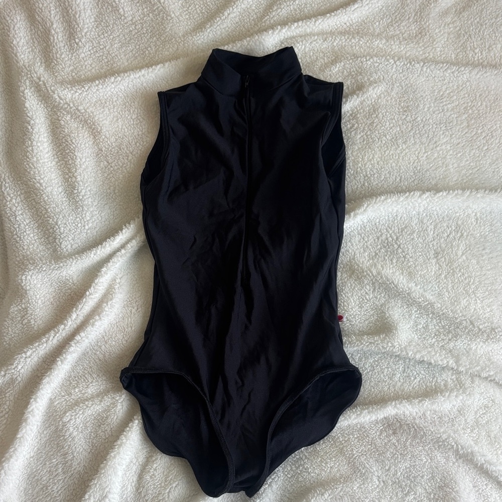 Yumiko Women’s Black Zip Up Leotard
